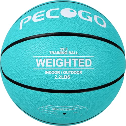 Size 6/7 Weighted Training Basketball (2.2/3/3.3 lbs) - Heavy Indoor/Outdoor Basketball for Dribbling, Passing, Rebounding & Skill Development - size: Size 7, style: 2.2LBS