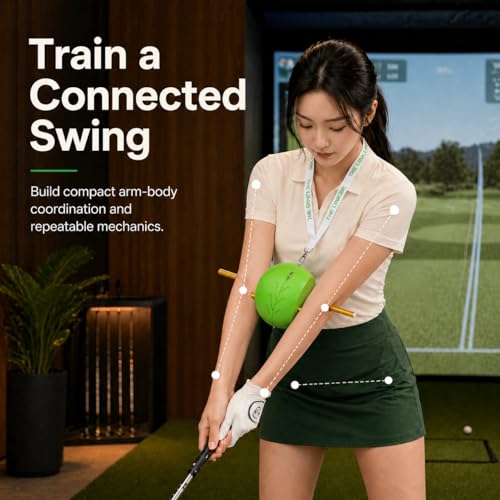 HERZ The Connector Golf Swing Trainer - Golf Training Aid Ball for Arm Body Connection, Upgraded Foam Swing Corrector for Driving Range Backyard Course Practice, All Skill Levels
