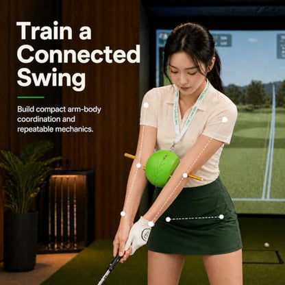 HERZ The Connector Golf Swing Trainer - Golf Training Aid Ball for Arm Body Connection, Upgraded Foam Swing Corrector for Driving Range Backyard Course Practice, All Skill Levels