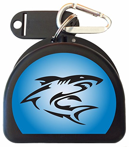 Multisport Mouth Guard and Retainer Case - Shark, Black, Kid, Youth, Bisphenol A Free - color: Black
