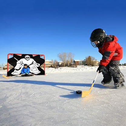 7-Hole Hockey Shooting Target: Accuracy Trainer Pad for Goalie Practice