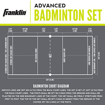 Franklin Sports Advanced Badminton Set - style: Advanced
