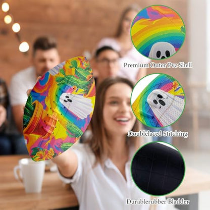American Football, Official Size 11.9 x 7.3 Inch, Premium Composite Leather High-Grip Ball with Pro-Style Lacing, Unique Prints for Training, Games & Gifts - color: Ghost Cactus