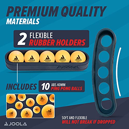 JOOLA Ping Pong Balls - Training 3 Star Table Tennis Balls - 40+mm Regulation Bulk Ping Pong Balls – 12 Pack Colored Ping Pong Balls, Available with Magnetic Ball Holder, Attaches to Ping Pong Table