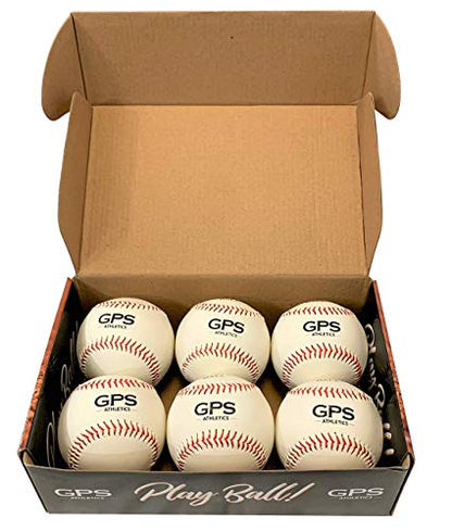 GPS Athletics Soft Practice Baseballs for Kids – Low Impact Safety Training Baseballs for Youth Baseball Practice & Indoor Training, Durable Soft Baseballs with Raised Seams, 6 Pack