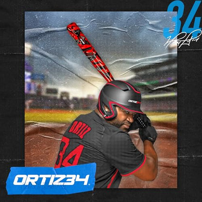Ortiz34 Bat & Ball Set - Graffiti Plastic Bat & Ball Homerun Set- David Ortiz Backyard Baseball Set for Youth, Kids, Teenagers, Adults (Bat & Ball Set, Blue) - color: Blue/Purple, style: Bat & Ball Set
