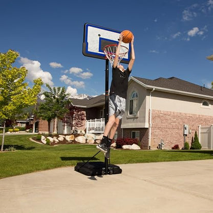 Lifetime 44-Inch Portable Basketball Hoop, Telescoping Adjustable Height 7.5-10 ft, Impact Backboard