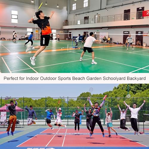 Badminton Net Nylon Portable Tennis Net Set - for Tennis Sport Net for Indoor/Outdoor, Backyard,Schoolyard,Garden, 20 FT x 2.5 FT (Without Frame)
