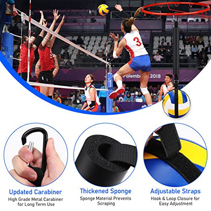TOBWOLF Volleyball Spike Trainer, Elastic Self-Training Volleyballs Resistance Band, Volleyball Equipment Training Aid Improves Serving, Jumping, Arm Swing Mechanics and Spiking Power - color: Standard Volleyball Spike Trainer