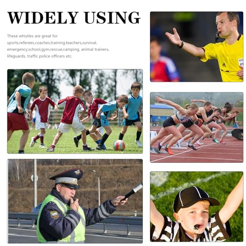 Whistle, Whistle for Coaches, Plastic Whistles for Adults, Coach Whistles with Lanyard, Referee Whistle Loud Crisp Sound Whistle Emergency for Teacher Polices Officials Sport Training Lifeguard