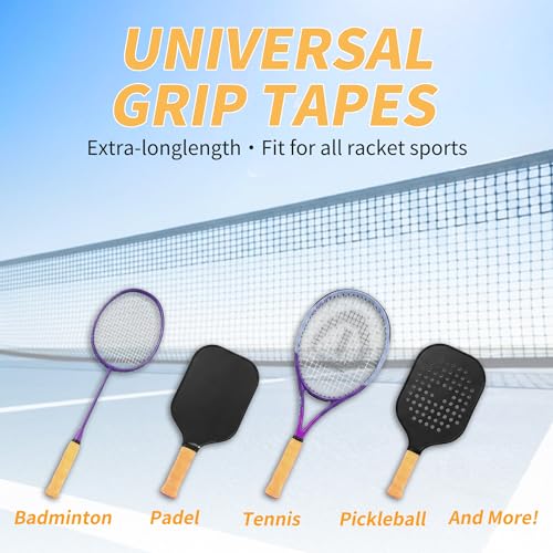 2 Pcs Tennis Racket Grip Tape, Towel Tennis Overgrip Tape, Anti-Slip Absorbent Grip, Racket Overgrip Tape,9 Colors - color: Yellow
