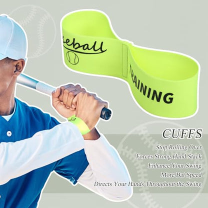 OTW Softball Baseball Swing Trainer, Training and Batting Hitting Equipment - style: 3 Bands - Black Body Band