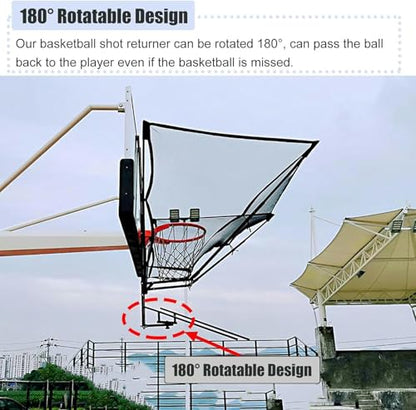 Professional Basketball Shot Returner - Metal Hanging Return Attachment for Hoops, Ideal Basketball Training Equipment for Kids & Adults, Boost Shooting Skills & Practice Efficiency.