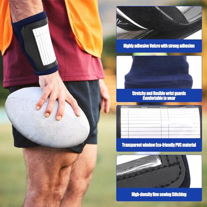 12 Pack QB Playbook Wristband, Football Play Wristbands, Football Wrist Playbook, Quarterback (QB) Play Wristband, Adult Size