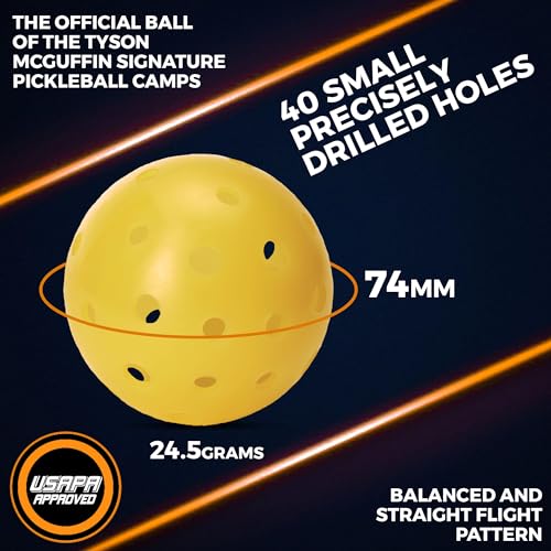 Tourna Strike Outdoor Pickleballs (12 Pack) - USAPA Approved, Optic Yellow (PIKL-12-OY-O) - style: 12 Pack
