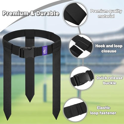 Flag Football Belts, 7 Player Flag Football Set, 21 Flags for Flag Football for Kids Youth Adults Training Sports