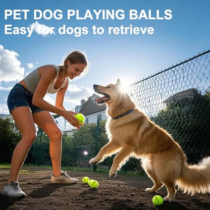Tennis Balls, 12 Pack Advanced Tennis Ball Practice Balls, Tennis Balls for Dog, Come with Mesh Bag for Transport, Good for Beginner Training Tennis Ball