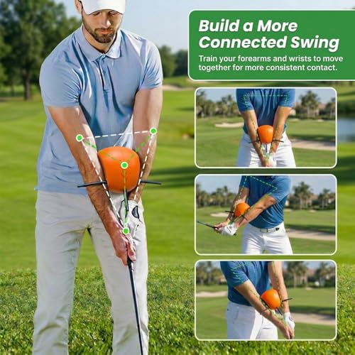 Connector Golf Swing Trainer for Posture Correction and Arm Alignment, Golf Training Aid for Proper Swing Mechanics, Golf Swing Ball Training, Golf Connector Ball Practice, All Skill Levels
