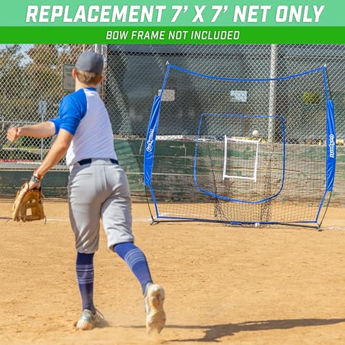 GoSports Replacement 7 x 7 ft Baseball Net - NET ONLY - Frame NOT Included - Choose Your Color - color: Royal