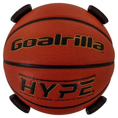 Silverback Basketball Holder Compatible with Men's, Women's, Youth Basketballs, Soccer Balls, Volleyballs, and Kickballs,Black