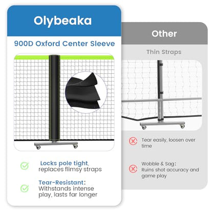 22ft / 11ft Heavy Duty Pickleball Replacement Net Only, Weather-Resistant & Tear-Proof Pickleball Net for Indoor & Outdoor, Fits Most Free-Standing Pickleball Frames