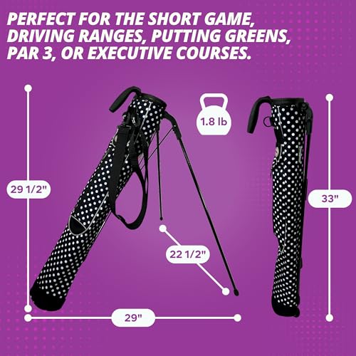 Taboo Fashion Sunday Golf Bags for Women - Lightweight Golf Range Bag with Self Flexing Stand and Shoulder Strap for Driving Range, Par 3 or Executive Course - color: City Lights