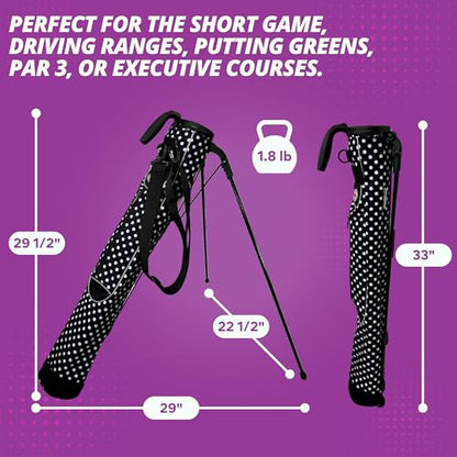 Taboo Fashion Sunday Golf Bags for Women - Lightweight Golf Range Bag with Self Flexing Stand and Shoulder Strap for Driving Range, Par 3 or Executive Course - color: City Lights