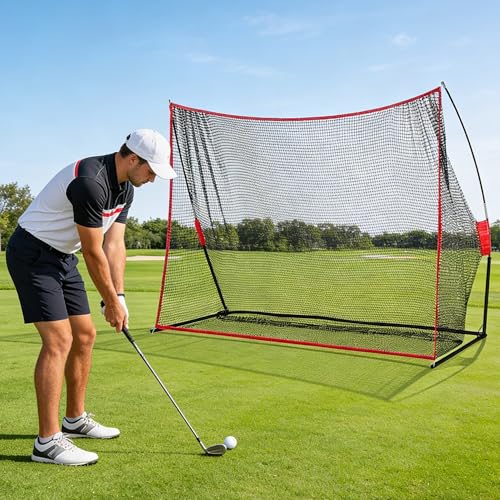 Elevon Golf Net, 10x7ft Heavy Duty Golf Practice Net, Backyard Driving Chipping Training Net for Indoor Outdoor Use