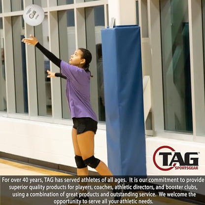 TAG Hook and Loop Volleyball Antenna Sideline Marker Set, Includes 2 Poles