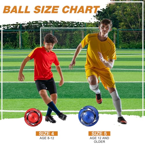 12 Pcs Soccer Balls for Adult Bulk Deflated Soccer Balls Official Size 4 5 with Pumps Outdoor and Indoor Training Practice Football for Sports Game Birthday Gift Party - size: Size 4