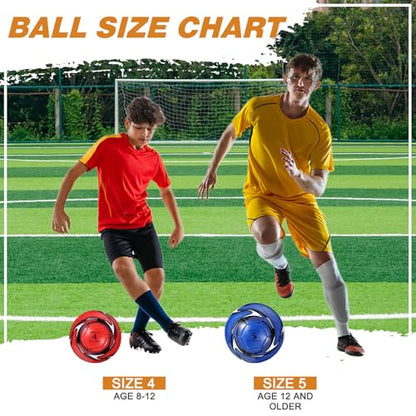 12 Pcs Soccer Balls for Adult Bulk Deflated Soccer Balls Official Size 4 5 with Pumps Outdoor and Indoor Training Practice Football for Sports Game Birthday Gift Party - size: Size 4