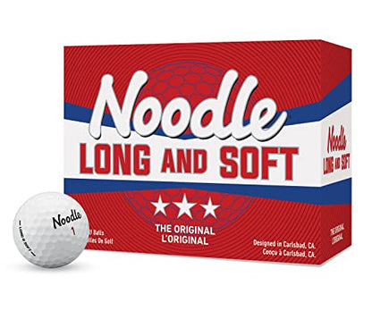 TaylorMade Noodle Long & Soft Golf Balls, Ultra-Soft 34 Compression Core, Great Feel and Increased Spin, Patented Dimple Design for Straighter Flight