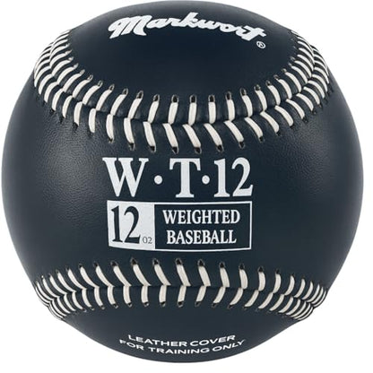 Markwort Weighted 9-Inch Baseballs-Leather Cover (Individually Boxed) - color: Black