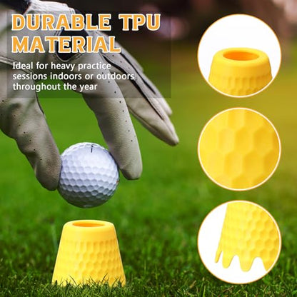 8 Pack Golf Simulator Tees, TPU Golf Tees 1/4"-2" Height, Durable Practice Tee for Indoor Outdoor Winter Training, Driving Range & Turf Mats