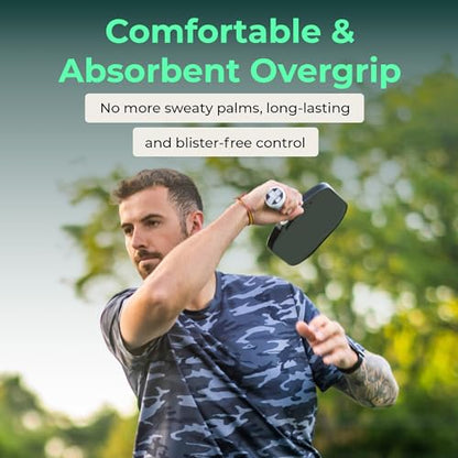 ADV Felttac Pickleball Grip Tape - 3, 6, 12, 30 Pack - Soft, Very Durable, Sweat Absorbing Pickleball Overgrip Tape - Dry & Comfortable Pickleball Paddle Grip Tape - Easy to Use & Easy to Install - color: 12-Pack White
