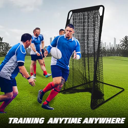 Football Kicking Cage Net - Heavy Duty Portable Training Net with Steel Frame for Backyard Indoor Outdoor Field Goal Training & Punting Passing Kicking Practice - Kids & Adults Use