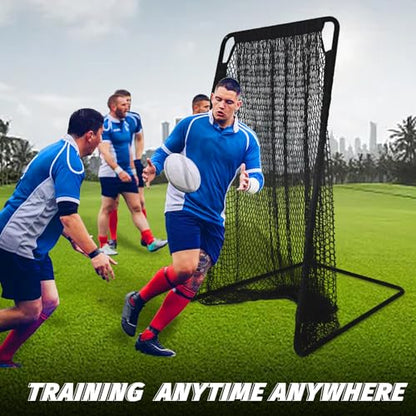 Football Kicking Cage Net - Heavy Duty Portable Training Net with Steel Frame for Backyard Indoor Outdoor Field Goal Training & Punting Passing Kicking Practice - Kids & Adults Use