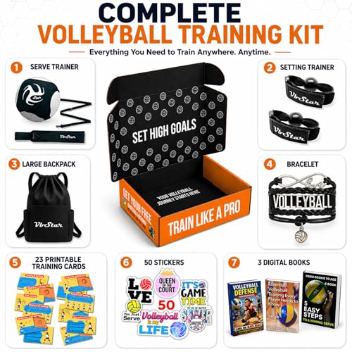 Volleyball Training Equipment Aid - Practice Your Serving, Setting & Spiking with Ease, Great Solo Serve & Spike Trainer for Beginners & Pro, Perfect Volleyball Gift - style: VbStar Pro
