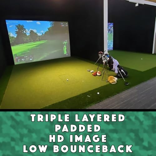 Spectrum Golf Simulator Golf Impact Screen Poly Spacer Golf Simulator Screen Material Black Border with Grommets. Lower Prices. Now with Sleeve Option
