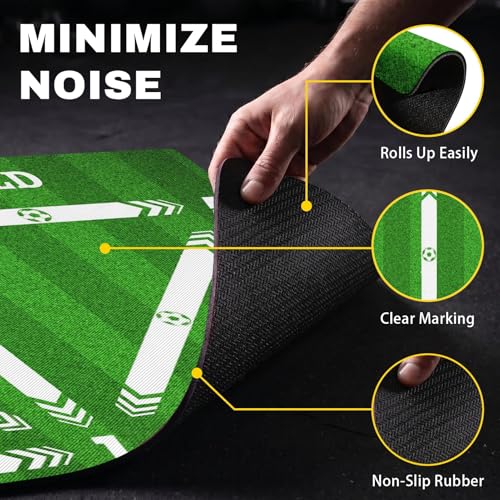 Britimes Soccer Training Mat Football Footstep Training Mat 35 * 24 in - color: Green Lawn