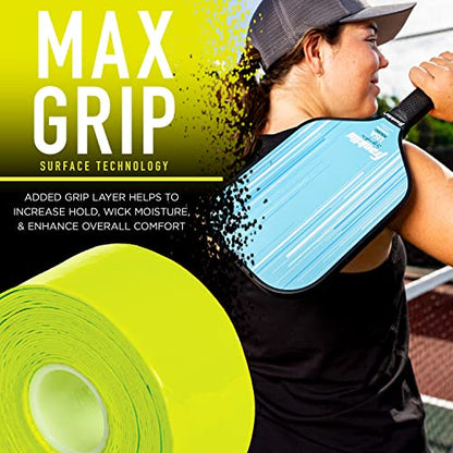 Franklin Sports Pickleball Paddle Overgrips - Provides Extra Grip - Slight Tackiness - Durable & Strong - color: Optic