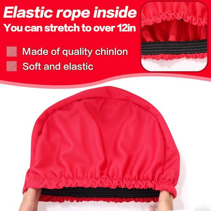 Football Helmet Covers Scrimmage Caps-Perfect for Football, Hockey, and Lacrosse Practice Sessions.The Fabric is Elastic& Bright Colors for Team Identification - color: Red-6pcs