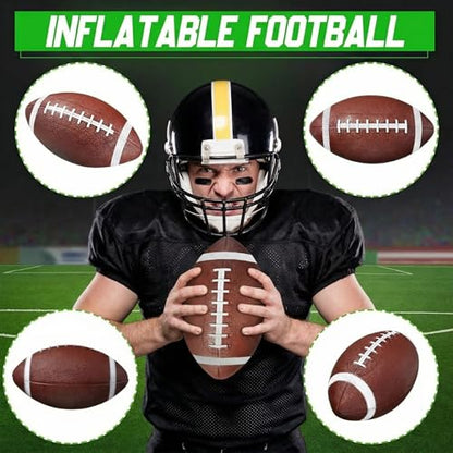 Chivao 6 Pieces Mini Football Inflatable Playground Balls for Kids Junior Outdoor Indoor Family Games Football Lovers Gifts Birthday Favors