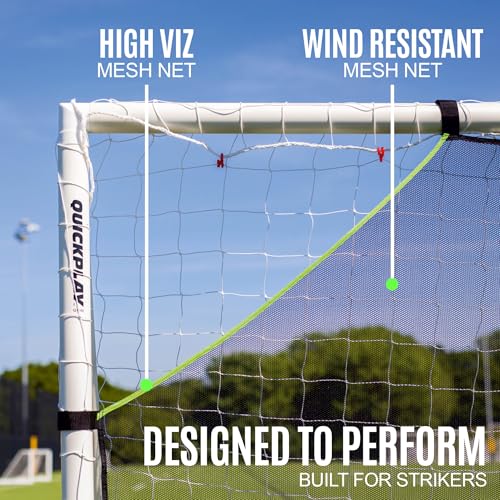 QuickPlay Target Net Lite Soccer Target Net - 5-Zone Shooting Trainer for Backyard & Club Practice - Easy Setup Soccer Training Equipment for Kids to Adults - Durable Mesh for Home Soccer Training - style: 16 x 7'
