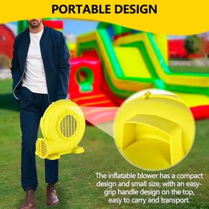 Bounce House Blower, 550W/0.74HP Portable Air Blower for Inflatable, Powerful Inflatable Bubble House Blowers Fan Pump for Inflatable Bouncy Castle, Water Slide, Jumper