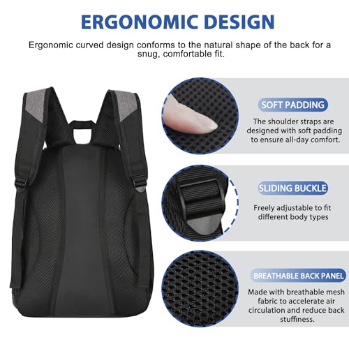LARIPOP Soccer Backpack with Ball Holder & Shoe Compartment Large Capacity Youth Sports Bag for Training - color: Light gray