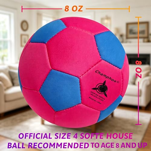Indoor Soccer Balls Size 4, Soft Safe Silent Soccer Ball for Inside House Kids Aged 8-12 Youth Fun Soccer Gifts for Girls Boys Birthday Easter Back to School