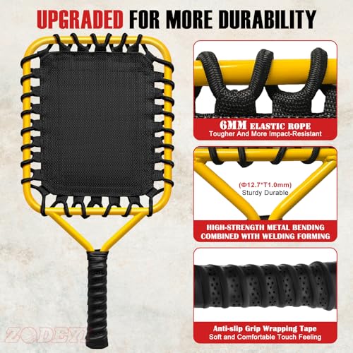 Baseball Racket for Fly Balls, Grounders, and Line Drives - Softball/Baseball Fungo Bat for Coaches and Parents to Help with Auxiliary Training - Attach a Racket Bag and Winding Tape - color: Yellow