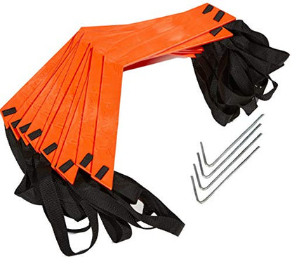 JAWKU Speed and Agility Ladder, Extra Long 21-Foot with 15-Rungs to Improve Balance, Acceleration, Lateral Speed, Change of Direction, and Body Control