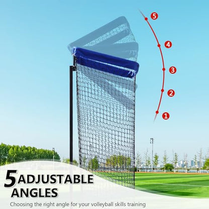 Volleyball Setter Trainer Net Volleyball Training Equipment Practice Equipment Net Angle and Height Adjustment for Indoor and Outdoor Setter Practice